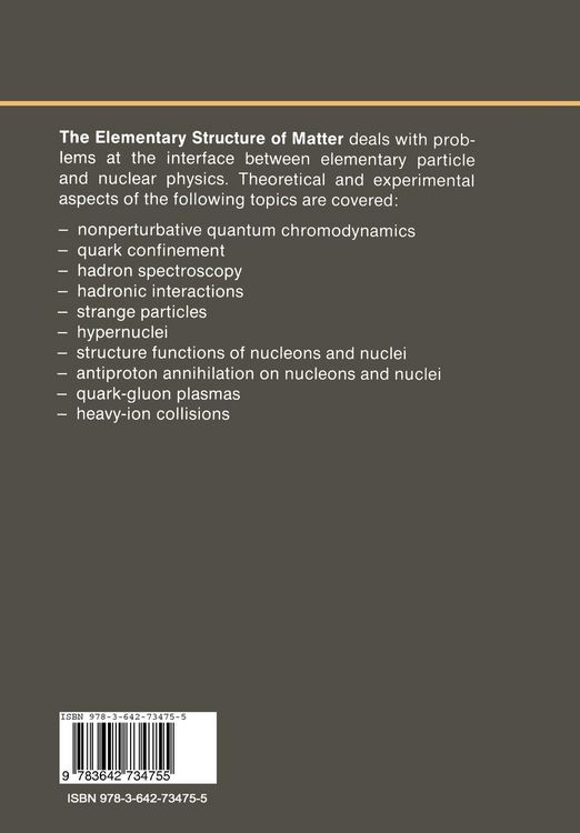 Produktbild: The Elementary Structure of Matter