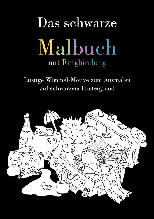 Produktbild: Das schwarze Malbuch mit Ringbindung