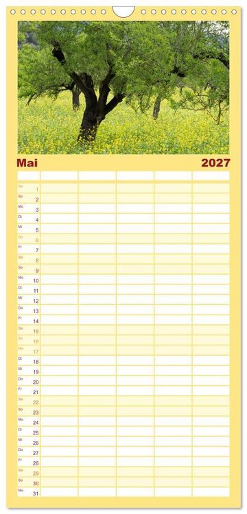 Produktbild: Familienplaner 2027 - Mallorca - Momente einer Reise mit 5 Spalten (Wandkalender, 21 x 45 cm) CALVENDO