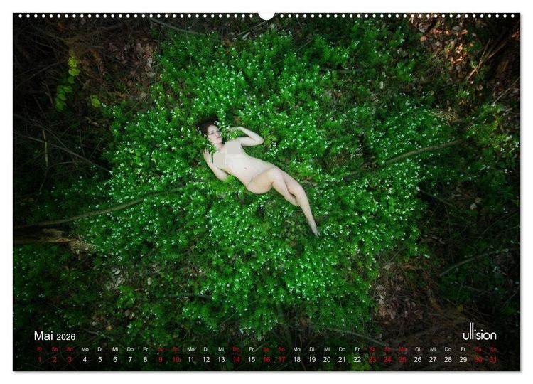 Produktbild: Poesie der Stille &ndash; Akt in der Natur (hochwertiger Premium Wandkalender 2026 DIN A2 quer), Kunstdruck in Hochglanz