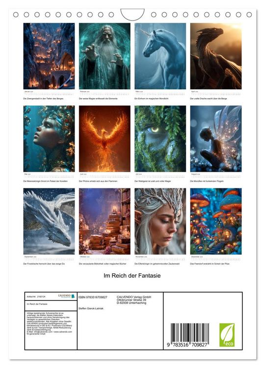 Produktbild: Im Reich der Fantasie (Wandkalender 2026 DIN A4 hoch), CALVENDO Monatskalender