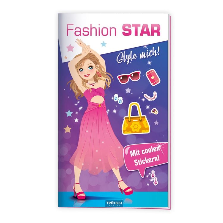 Produktbild: Tr&ouml;tsch Malbuch Stickermalbuch Fashion-Star Filmstar