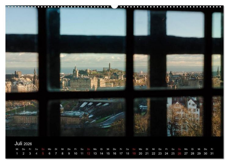 Produktbild: EDINBURGH. Blick. Licht. Wetter. (Wandkalender 2026 DIN A2 quer), CALVENDO Monatskalender