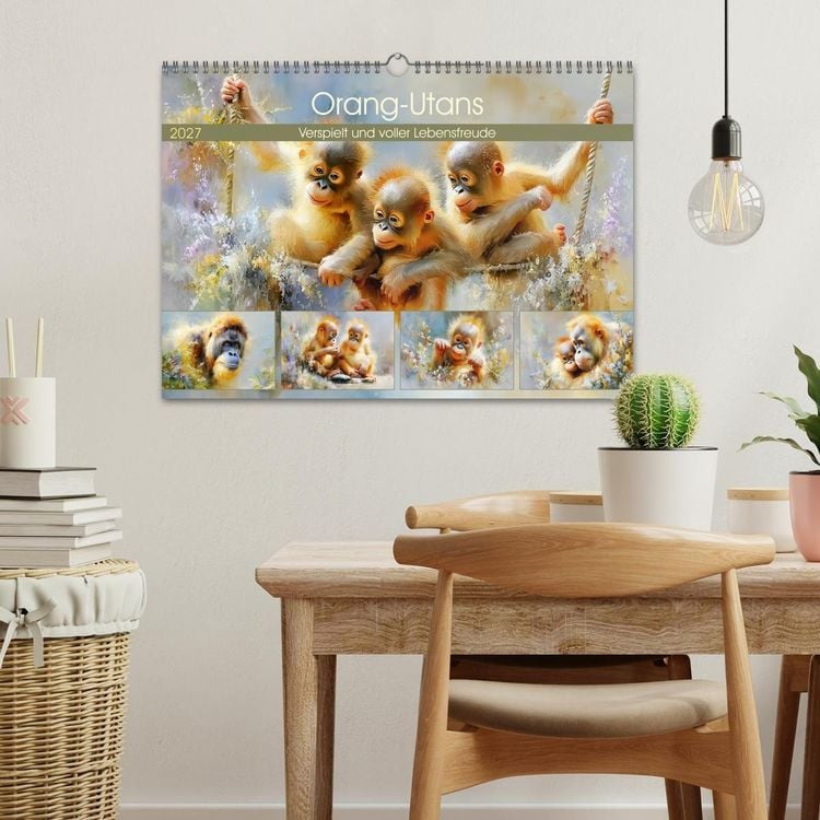 Produktbild: Orang-Utans. Verspielt und voller Lebensfreude (Wandkalender 2027 DIN A3 quer), CALVENDO Monatskalender