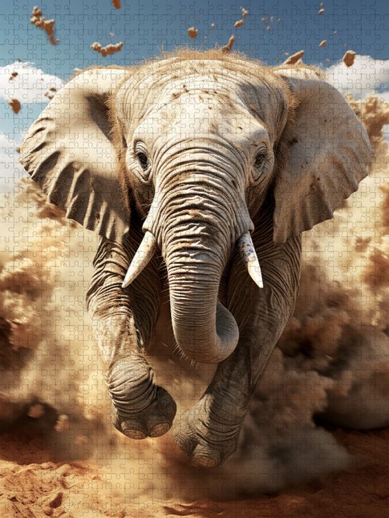 Produktbild: CALVENDO Puzzle Elefant | 2000 Teile Lege-Gr&ouml;&szlig;e 90x67cm Foto-Puzzle f&uuml;r gl&uuml;ckliche Stunden