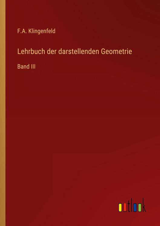 Produktbild: Lehrbuch der darstellenden Geometrie