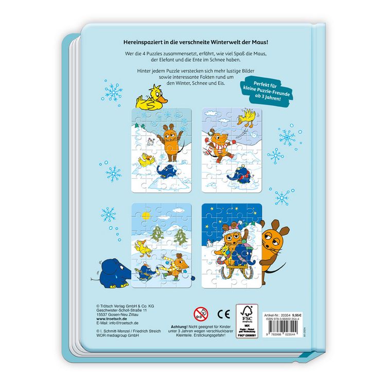 Produktbild: Tr&ouml;tsch Die Maus Winter-Puzzlebuch Puzzlebuch