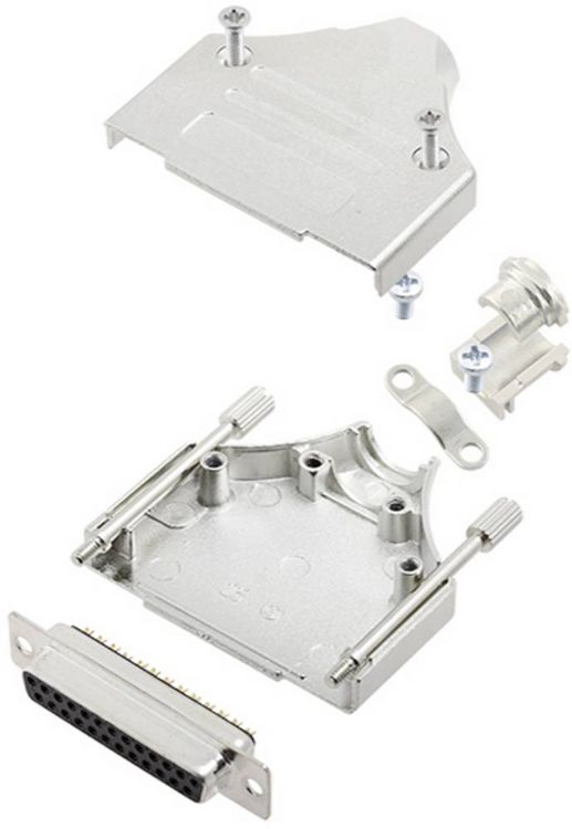 Produktbild: TRU COMPONENTS TCMHDM25DMSK 7709744 D-SUB Buchsenleisten-Set 180&deg; Polzahl: 25 L&ouml;tkelch 1St.