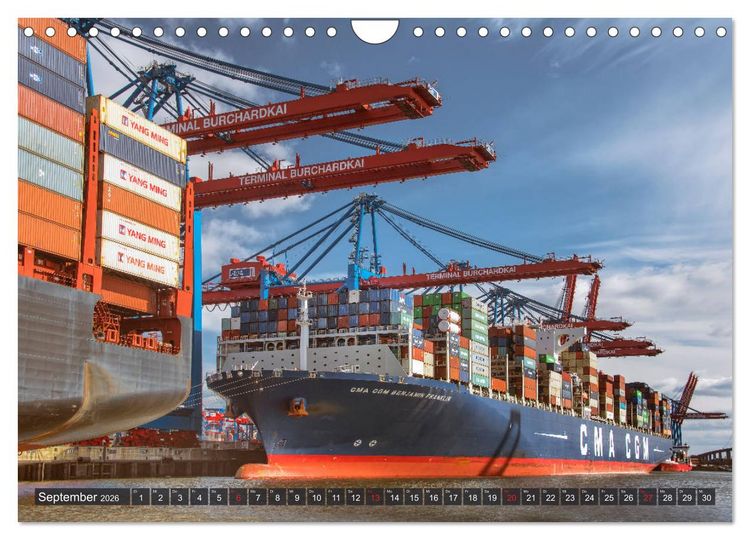 Produktbild: Hamburg - Ahoi zur gro&szlig;en Hafenrundfahrt (Wandkalender 2026 DIN A4 quer), CALVENDO Monatskalender