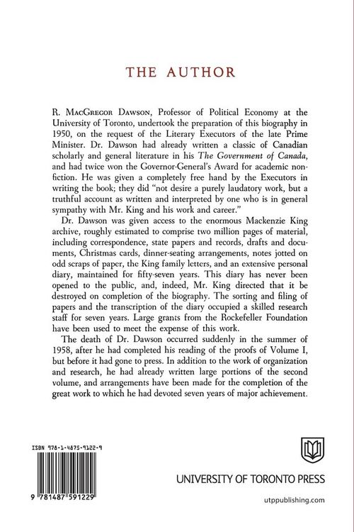 Produktbild: William Lyon MacKenzie King, Volume 1, 1874-1923