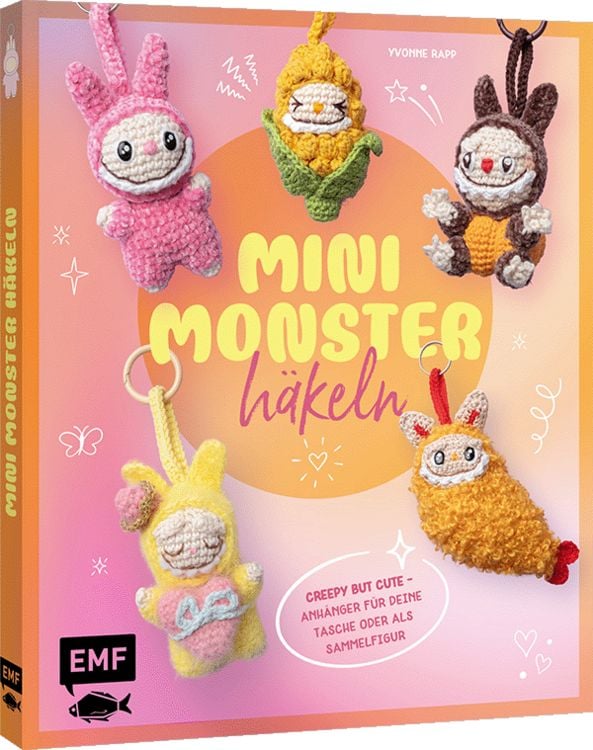 Produktbild: Schl&uuml;sselanh&auml;nger h&auml;keln: Mini-Monster f&uuml;r Labubu-Fans