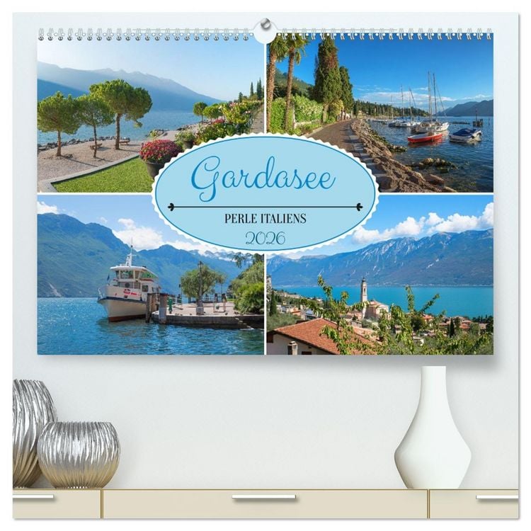 Produktbild: Gardasee - Perle Italiens (hochwertiger Premium Wandkalender 2026 DIN A2 quer), Kunstdruck in Hochglanz