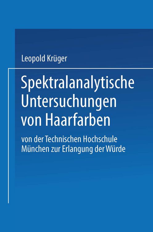 Produktbild: Spektralanalytische Untersuchungen von Haarfarben