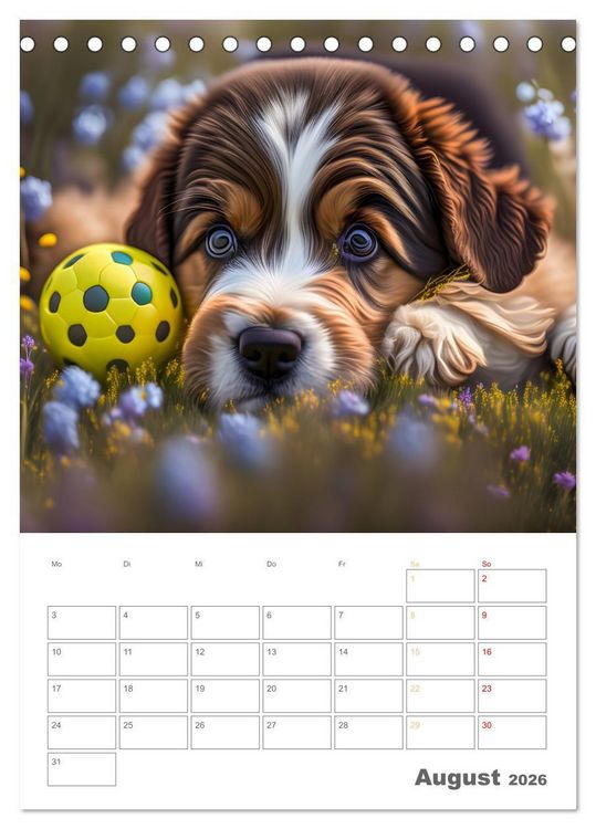 Produktbild: Liebenswerte Hunde und Katzen (Tischkalender 2026 DIN A5 hoch), CALVENDO Monatskalender