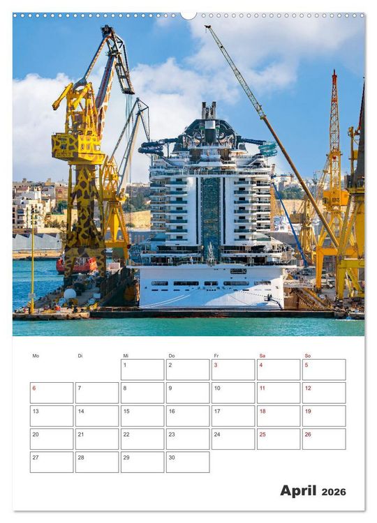 Produktbild: Valletta - K&uuml;stenstadt mit Charme (Wandkalender 2026 DIN A2 hoch), CALVENDO Monatskalender