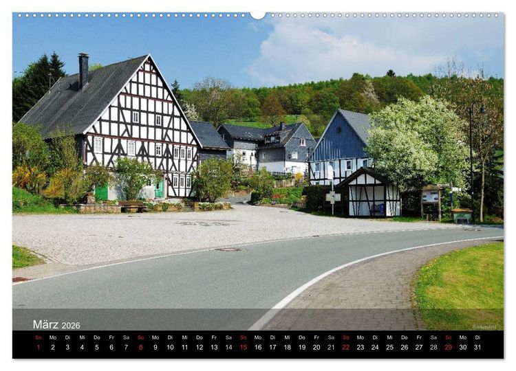 Produktbild: Kreis Siegen-Wittgenstein (hochwertiger Premium Wandkalender 2026 DIN A2 quer), Kunstdruck in Hochglanz