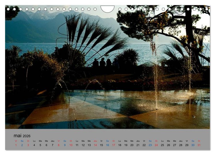 Produktbild: Montreux, la Riviera Suisse (Calendrier mural 2026 DIN A4 vertical), CALVENDO calendrier mensuel