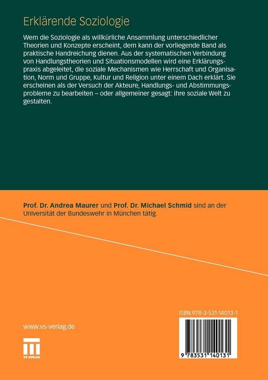 Produktbild: Erkl&auml;rende Soziologie