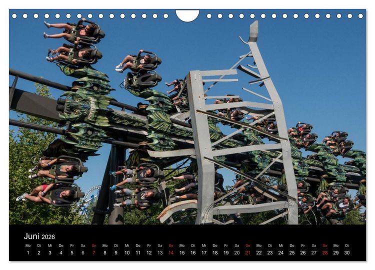 Produktbild: Made for Fear - Der Achterbahnkalender (Wandkalender 2026 DIN A4 quer), CALVENDO Monatskalender