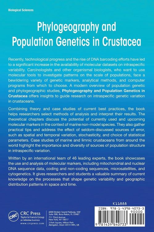 Produktbild: Phylogeography and Population Genetics in Crustacea