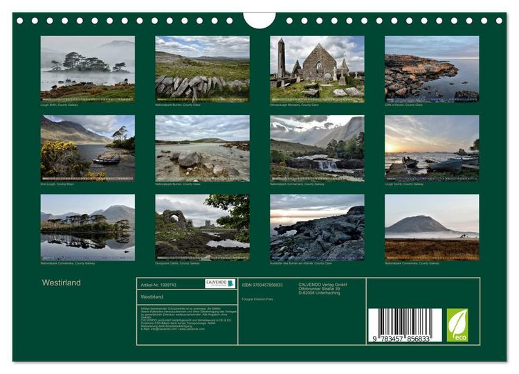 Produktbild: Westirland (Wandkalender 2026 DIN A4 quer), CALVENDO Monatskalender