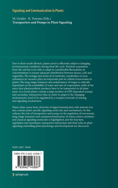 Produktbild: Transporters and Pumps in Plant Signaling