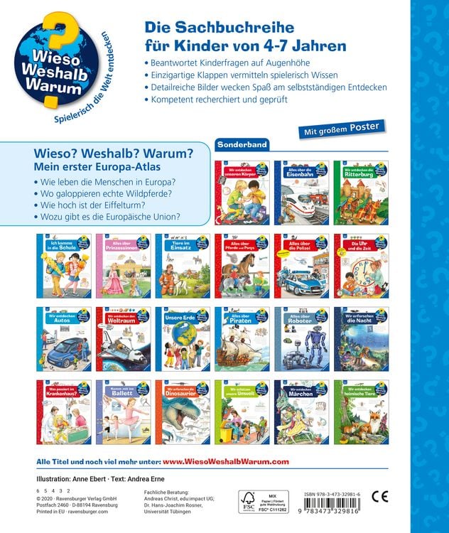 Produktbild: Wieso? Weshalb? Warum? Sonderband - Mein erster Europa-Atlas