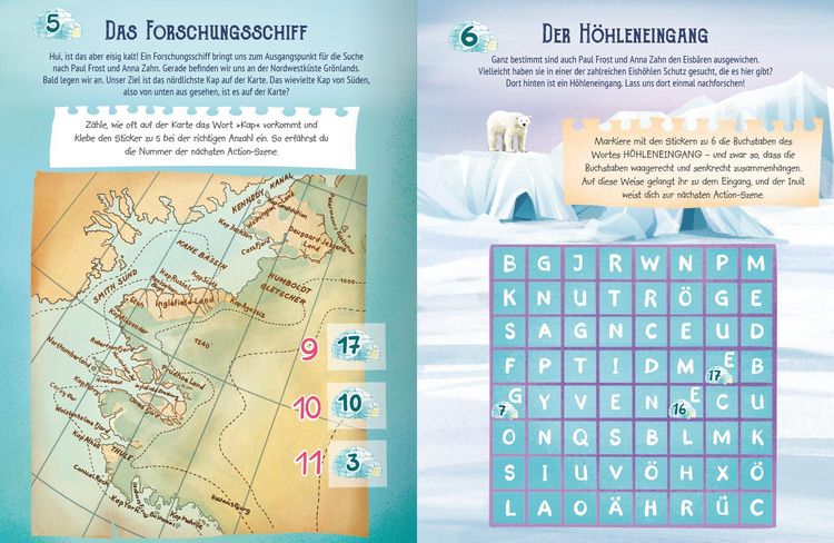 Produktbild: Escape-Stickerbuch &ndash; Gefangen in der Eish&ouml;hle