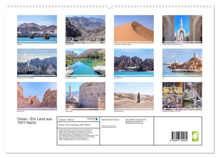 Produktbild: Oman - Ein Land aus 1001 Nacht (hochwertiger Premium Wandkalender 2026 DIN A2 quer), Kunstdruck in Hochglanz