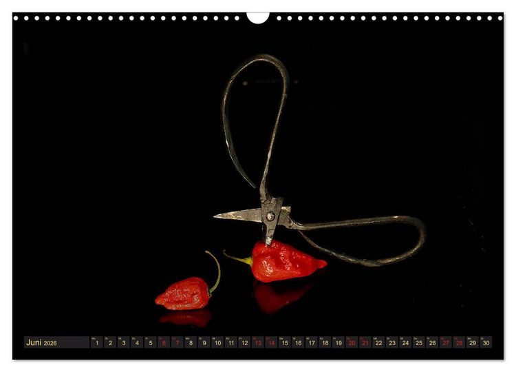 Produktbild: Scharfe Chili Fantasien - Creative Food Design (Wandkalender 2026 DIN A3 quer), CALVENDO Monatskalender