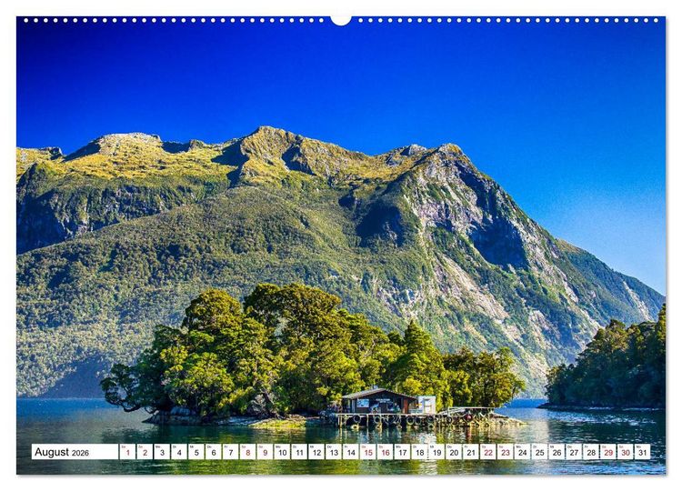 Produktbild: Neuseeland - Die sch&ouml;nsten Orte am anderen Ende der Welt (hochwertiger Premium Wandkalender 2026 DIN A2 quer), Kunstdruck in Hochglanz