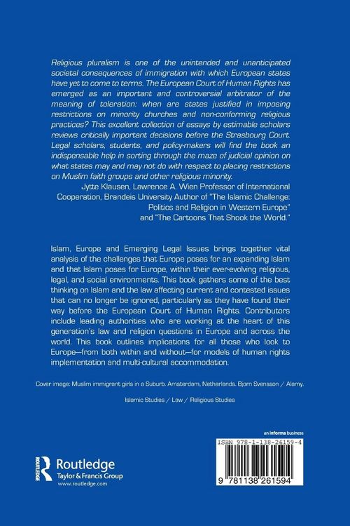 Produktbild: Islam, Europe and Emerging Legal Issues
