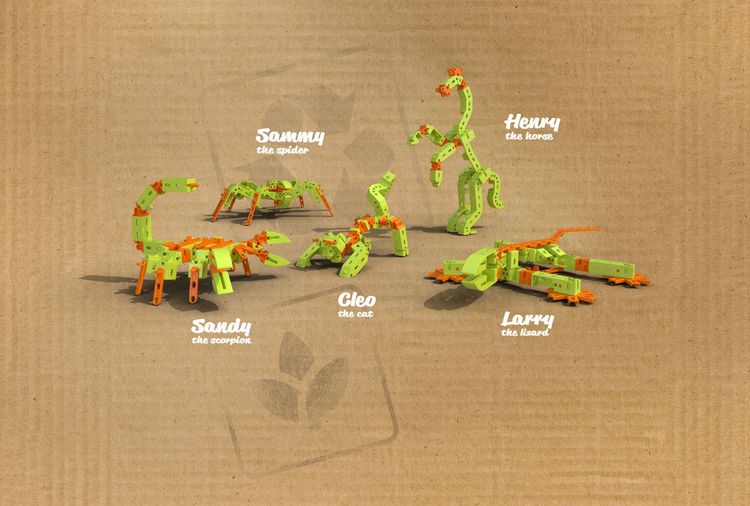 Produktbild: Fischertechnik 563576 - BIOBASED Animal Friends, 5 Modelle, 222 Bauteile, Konstruktionsbaukasten