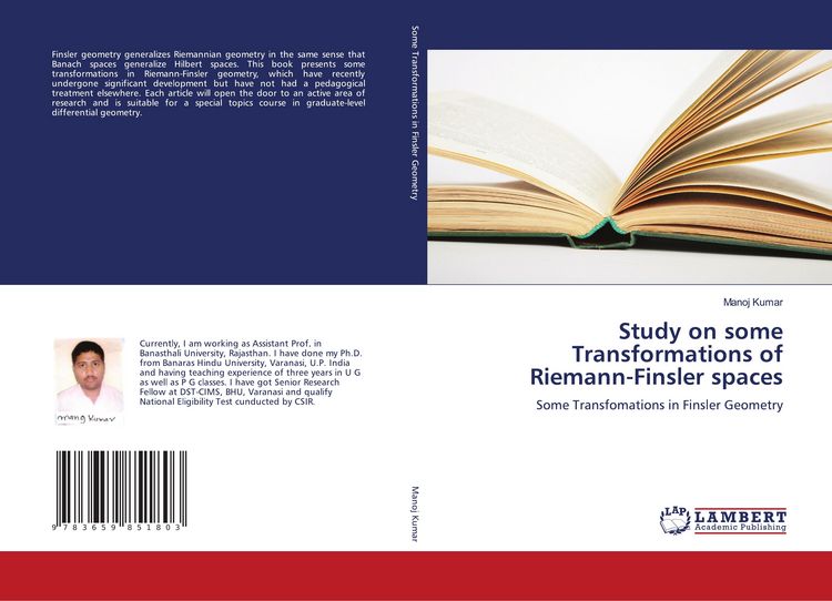 Produktbild: Study on some Transformations of Riemann-Finsler spaces