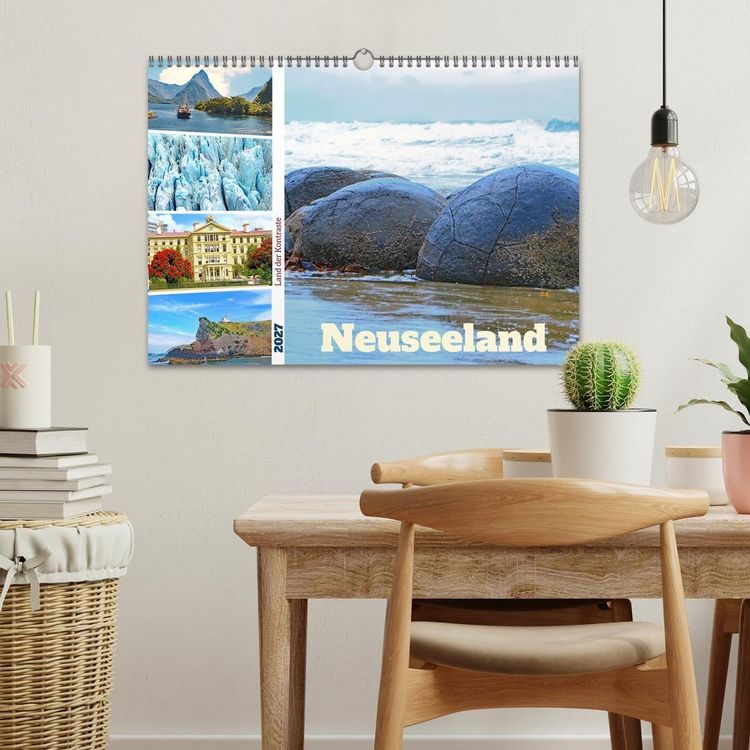 Produktbild: Neuseeland - Land der Kontraste (Wandkalender 2027 DIN A3 quer), CALVENDO Monatskalender