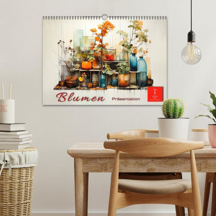 Produktbild: Blumen Pr&auml;sentation (Wandkalender 2026 DIN A3 quer), CALVENDO Monatskalender