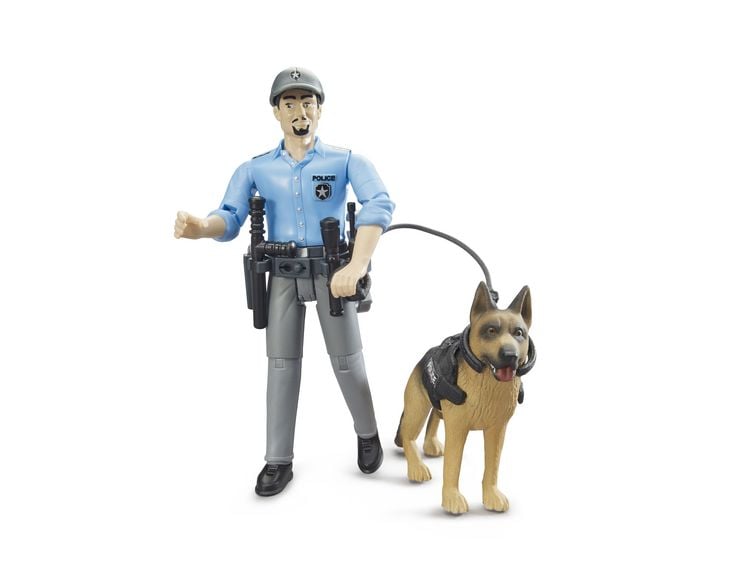 Produktbild: Bruder 62150 bworld Polizist mit Hund
