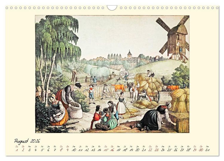 Produktbild: Alltagsleben der Biedermeier-Zeit (Wandkalender 2026 DIN A3 quer), CALVENDO Monatskalender