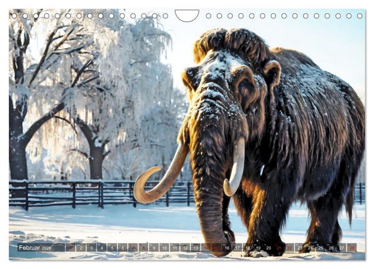 Produktbild: Ausgestorbene Tiere in der Moderne (Wandkalender 2026 DIN A4 quer), CALVENDO Monatskalender