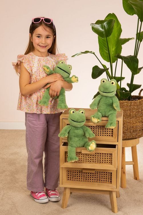 Produktbild: Teddy Hermann 93950 - Frosch Frederik, Pl&uuml;schtier, 32 cm, Herzekind