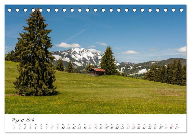 Produktbild: Erlebnis Oberallg&auml;u (Tischkalender 2026 DIN A5 quer), CALVENDO Monatskalender