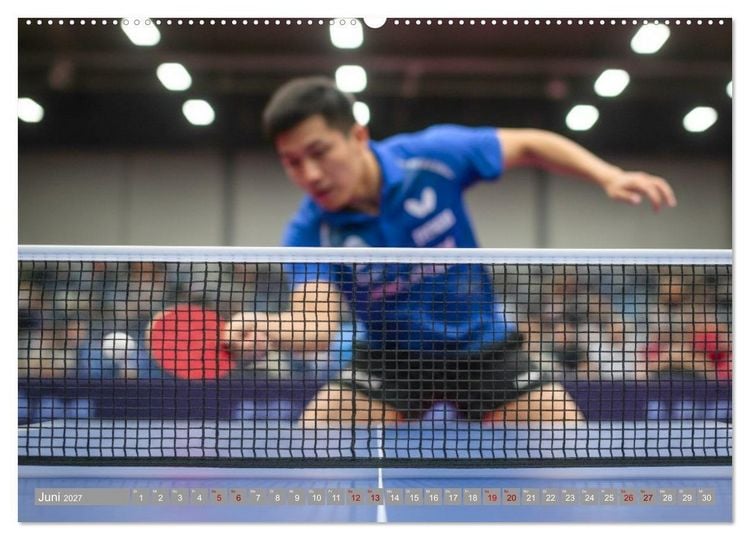Produktbild: Tischtennis Dynamik (hochwertiger Premium Wandkalender 2027 DIN A2 quer), Kunstdruck in Hochglanz