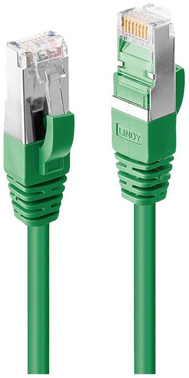 Produktbild: LINDY 47679 RJ45 Patchkabel CAT 6a S/FTP 2.00 m Gr&uuml;n 1 St.