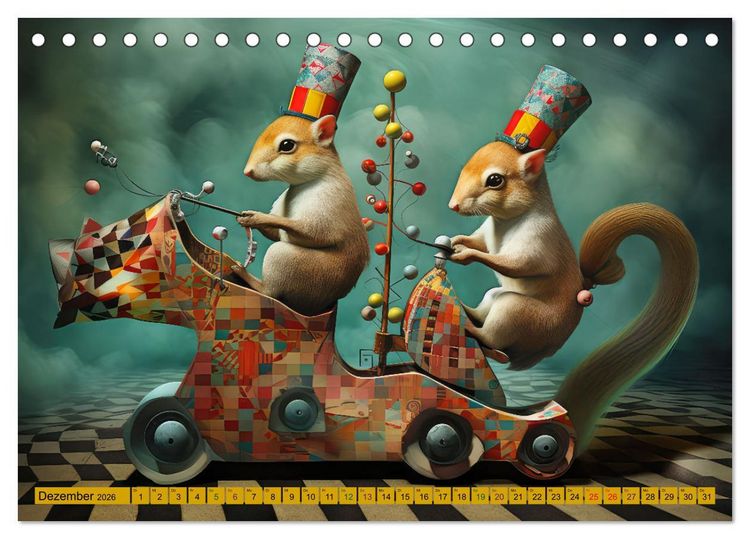 Produktbild: Zirkus Witzig und skurril (Tischkalender 2026 DIN A5 quer), CALVENDO Monatskalender