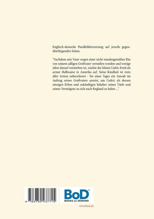 Produktbild: Der kleine Lord Fauntleroy / Little Lord Fauntleroy (Zweisprachig Englisch-Deutsch)