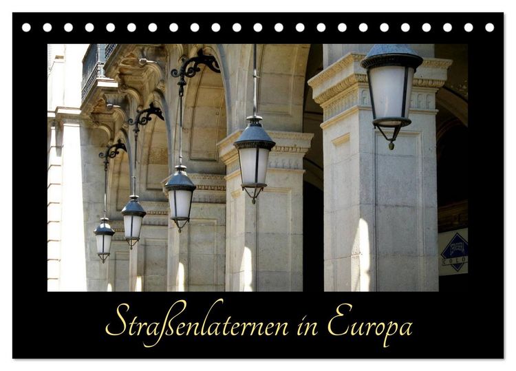 Produktbild: Stra&szlig;enlaternen in Europa (Tischkalender 2026 DIN A5 quer), CALVENDO Monatskalender