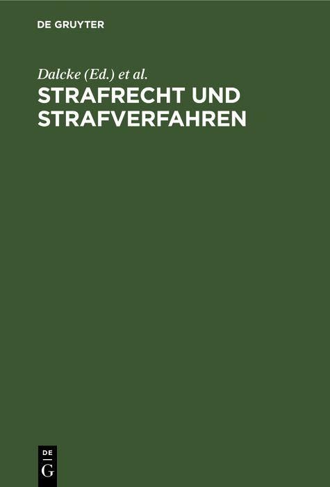 Produktbild: Strafrecht und Strafverfahren