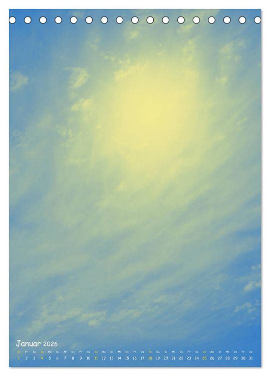 Produktbild: Aquarelle am Himmel (Tischkalender 2026 DIN A5 hoch), CALVENDO Monatskalender