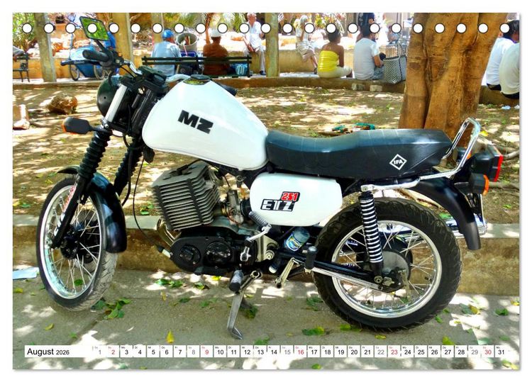 Produktbild: MZ ETZ 251 - Letztes Motorrad der DDR (Tischkalender 2026 DIN A5 quer), CALVENDO Monatskalender