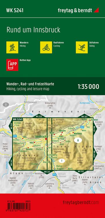 Produktbild: freytag & berndt Wanderkarte WK 5241 Rund um Innsbruck 1:35.000